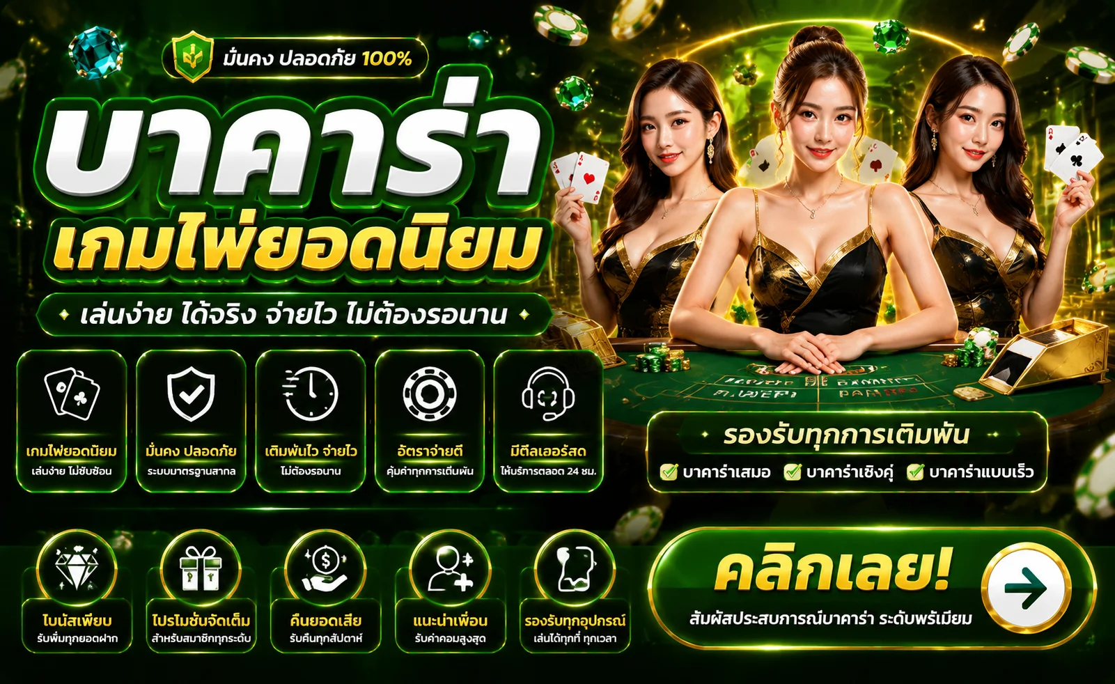 คาสิโนออนไลน์ TOPONEGOLD บาคาร่าสดถ่ายทอดสดจากค่ายดัง